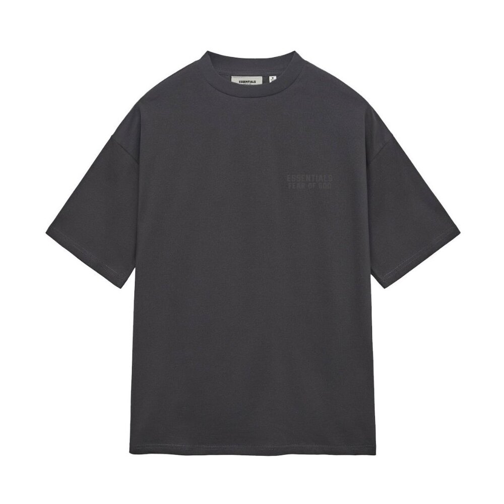 ESSENTIALS Flocked Small Letters Short T-shirt
